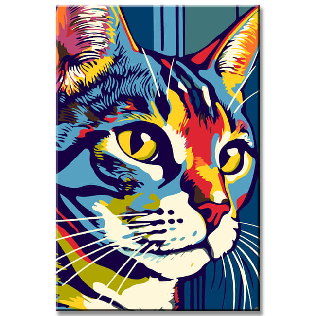 Colorful Cat - Painting by Numbers