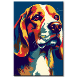 Beagle dog portrait - paint by numbers