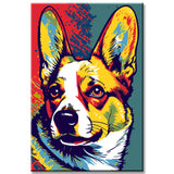 Colorful Welsh Corgi - Painting by Numbers