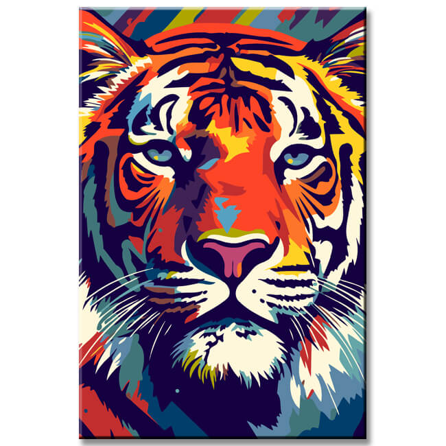 Dynamic Tiger - Painting by Numbers