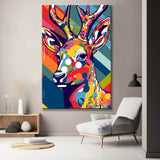 Deer colorful - painting by numbers