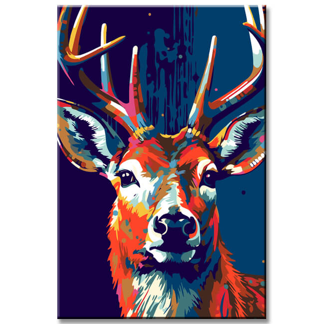 Elegant deer - painting by numbers