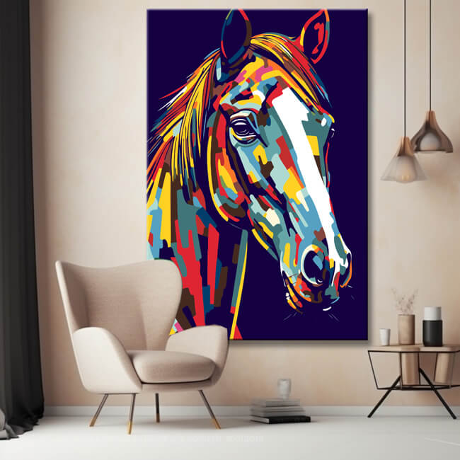 Elegant horse - painting by numbers