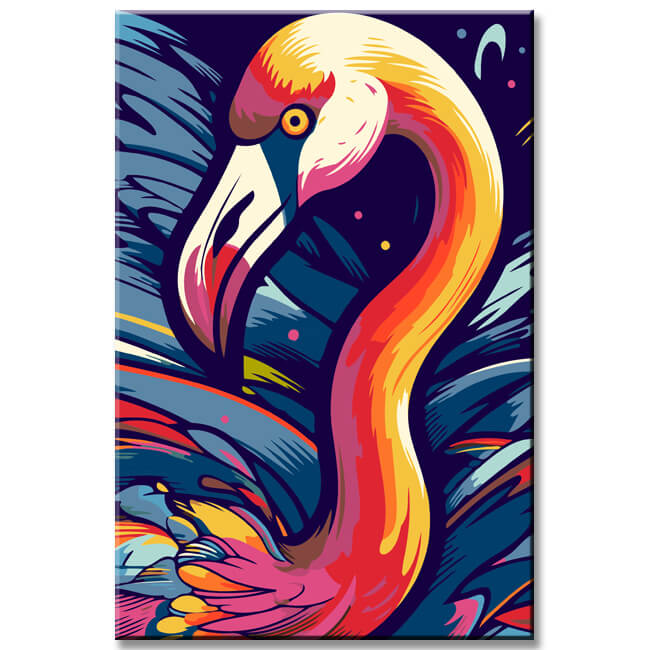 Flamingos Painting by Numbers - Pop Art