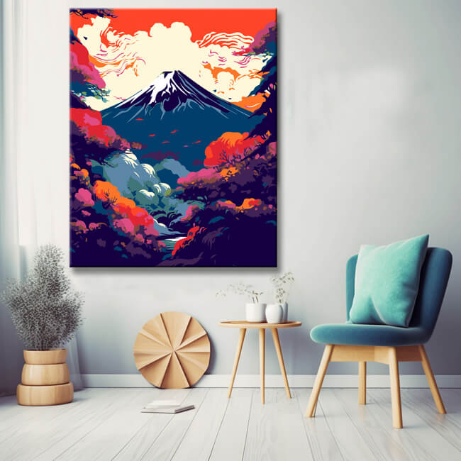 Colorful Mount FujiPainting By Numbers