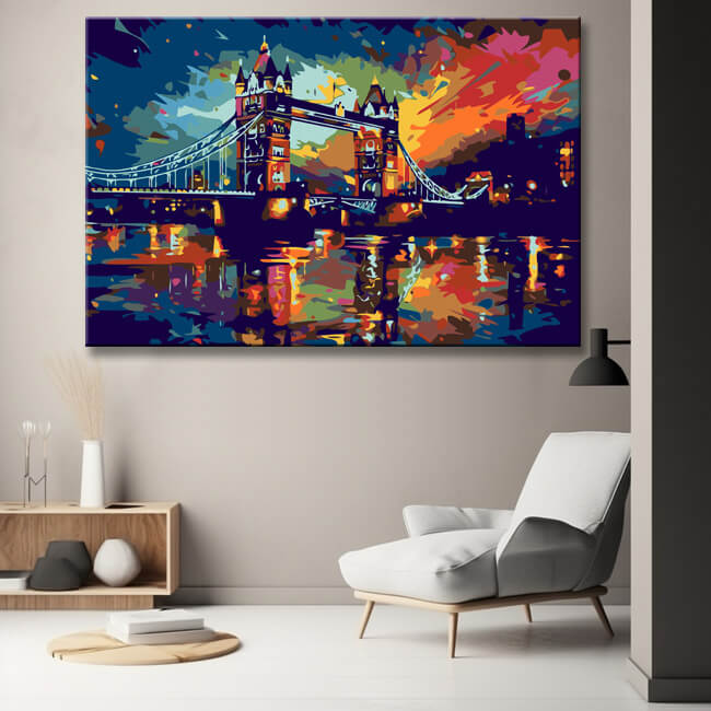 Illustration Tower Bridge London - Painting by Numbers