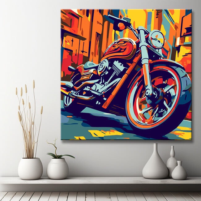 Electric Motorcycle - Painting by Numbers