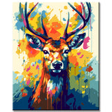 Colorful deer - painting by numbers