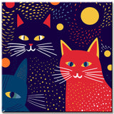 Cats at night I - Painting by numbers