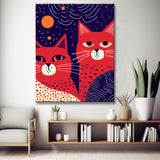 Cats at Night II - Painting by Numbers