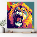 Comic Pop Art Lion - Painting by Numbers