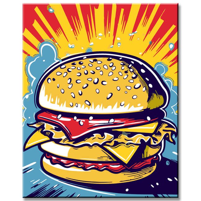 Burgers & Fries - Painting by Numbers