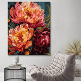 Beautiful peonies: painting by numbers