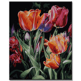 Dreamy Tulips: Painting by Numbers