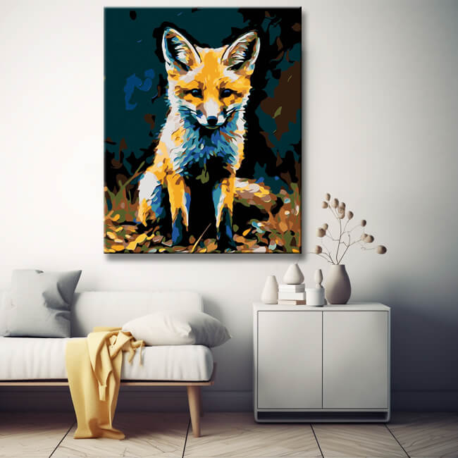 Cute Impasto Fox - Paint by Numbers