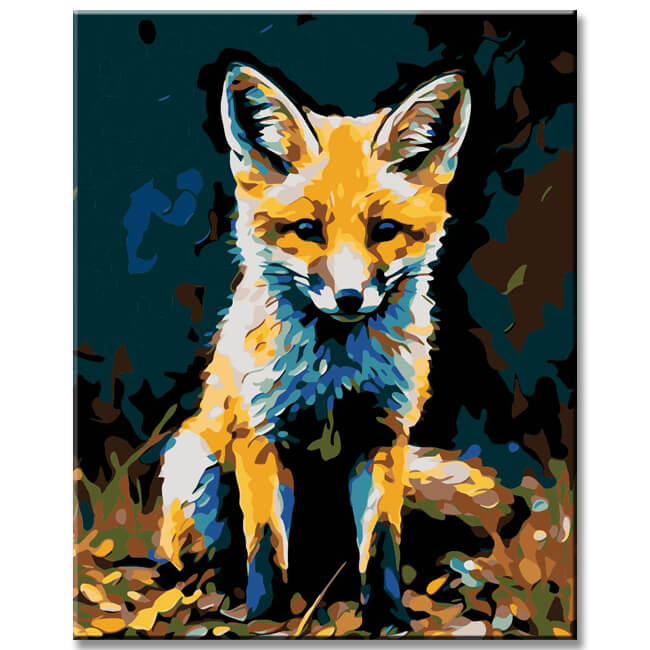 Cute Impasto Fox - Paint by Numbers