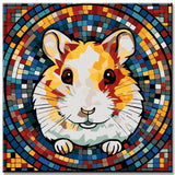 Hamster in mosaic style - painting by numbers