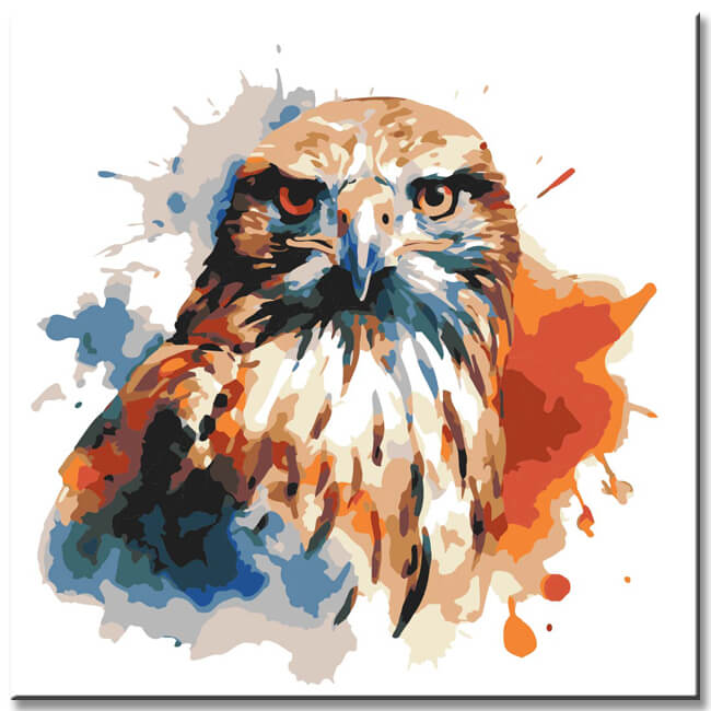Exclusive Wildlife Art in Watercolor Style – Vibrant and Colorful Wall Paintings, 4-piece