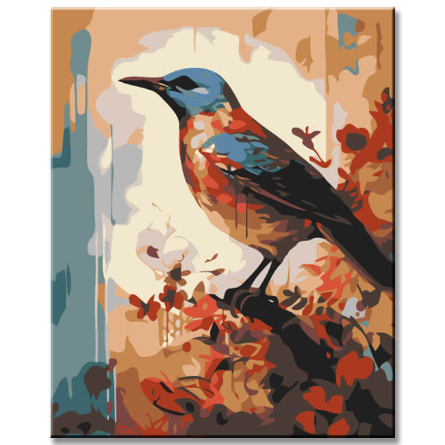 Paint By Numbers Bird Portrait Painting