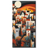 Paint by numbers night city painting