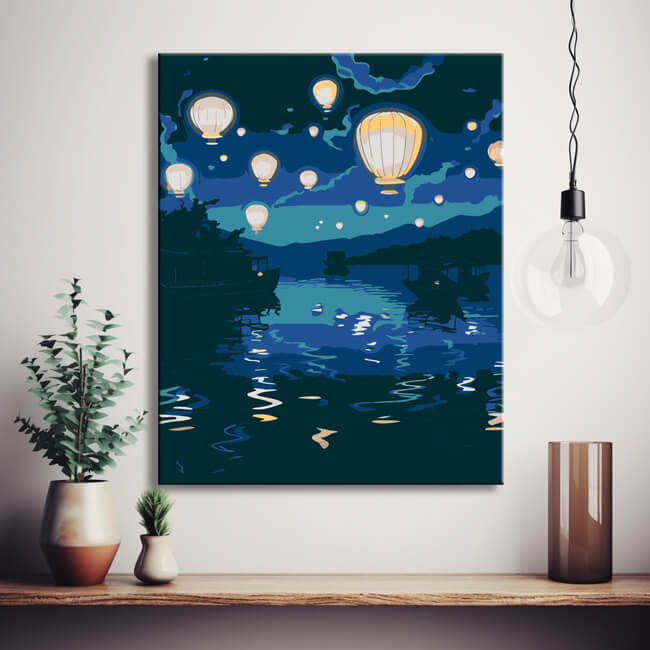 Floating Lanterns - Paint by Numbers