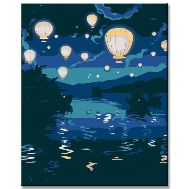 Floating Lanterns - Paint by Numbers