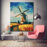 Dutch Windmill - Painting by Numbers