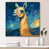 Camel painting in the style of Van Gogh - paint by numbers