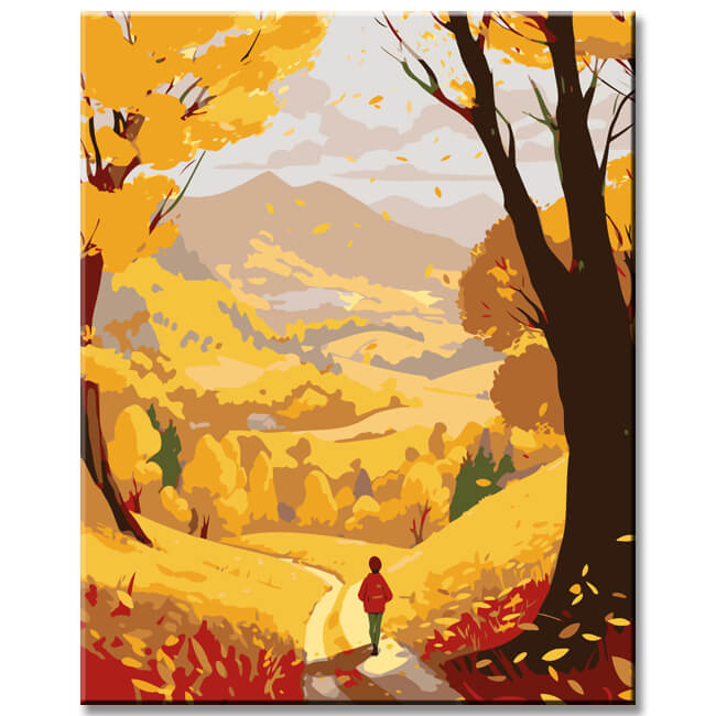 Bilderwand Farbenprächtige Herbstdarstellungen als , 4-part
