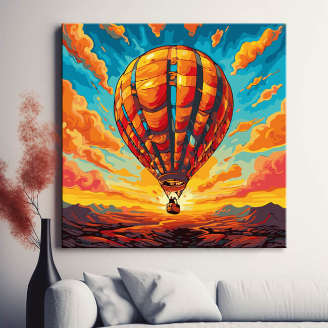 Balloon in The Sunset Paint By Numbers