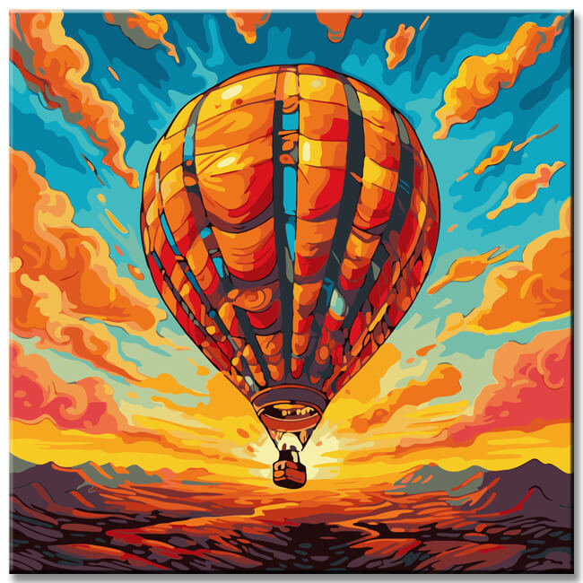 Balloon in The Sunset Paint By Numbers