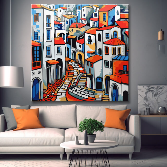 City Panorama Greece Painting By Numbers