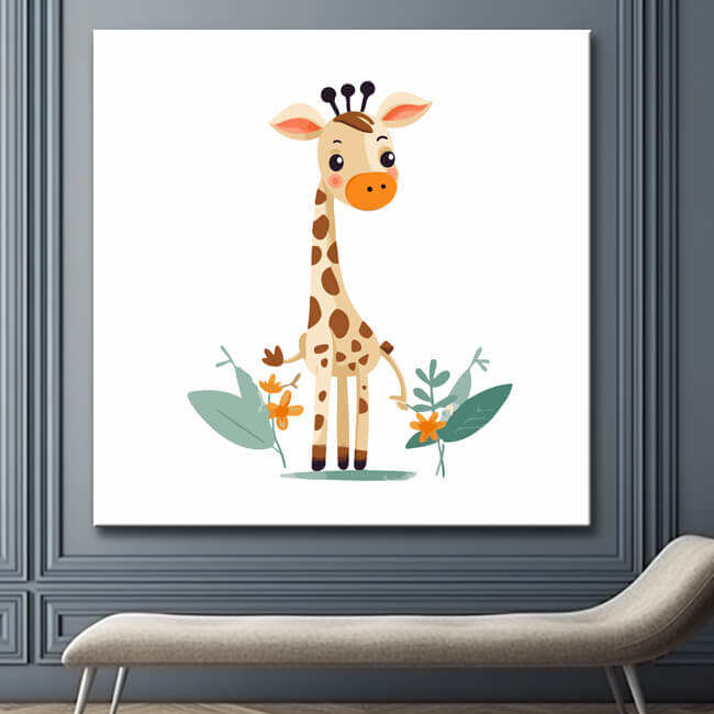 Giraffe Children'S Motif Painting By Numbers