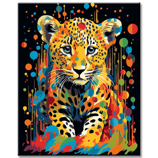 Jaguar Children'S Motif Painting By Numbers