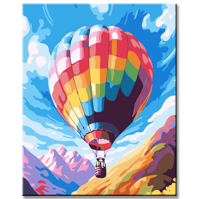 Balloon Ride in The Mountains Paint By Numbers