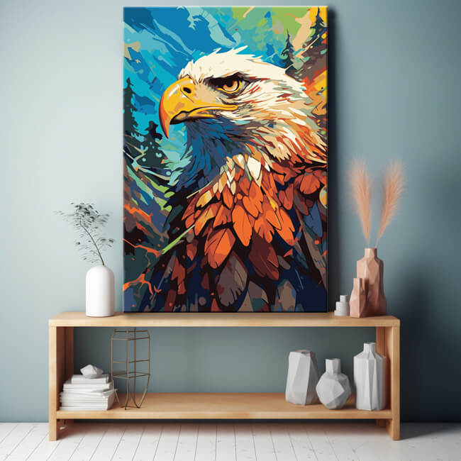 Flying Eagle Portrait Painting By Numbers