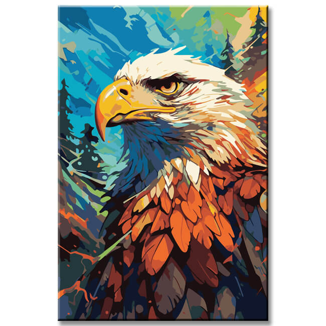 Flying Eagle Portrait Painting By Numbers