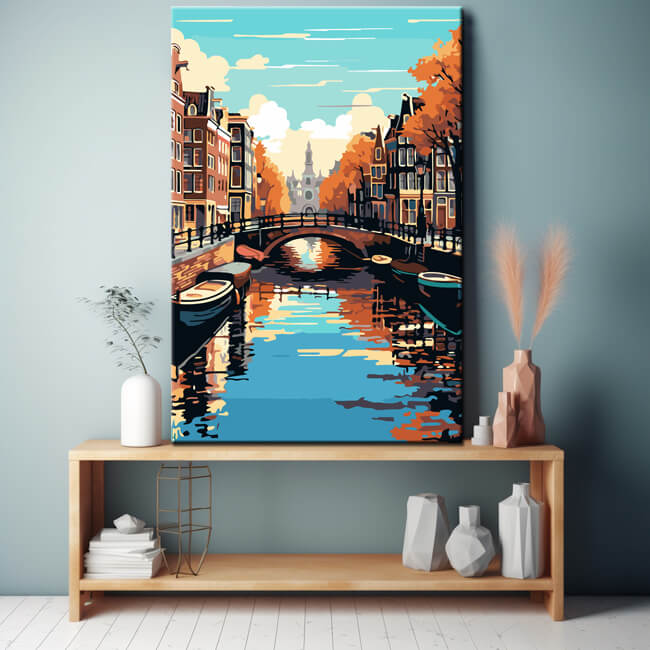 Amsterdam Canals Painting By Numbers