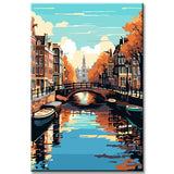 Amsterdam Canals Painting By Numbers