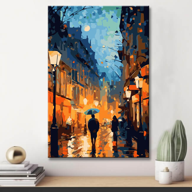 Old Town in Autumn Painting By Numbers