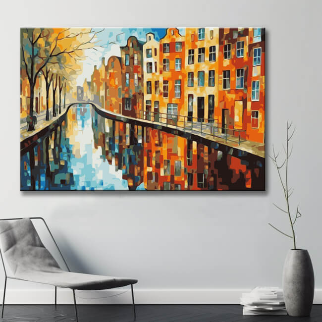 Amsterdam Canals Painting By Numbers