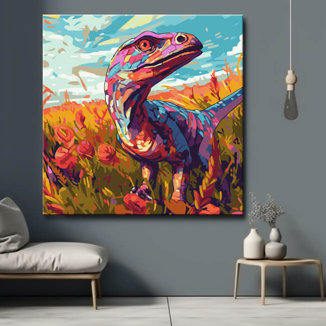 Dinosaur Children'S Motif Painting By Numbers