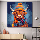 Buffalo With Hat & Scarf Painting By Numbers