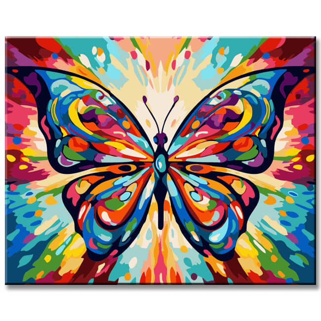 Butterfly Color Portrait Painting By Numbers