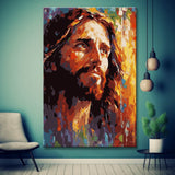 Colored Jesus Portrait Painting By Numbers