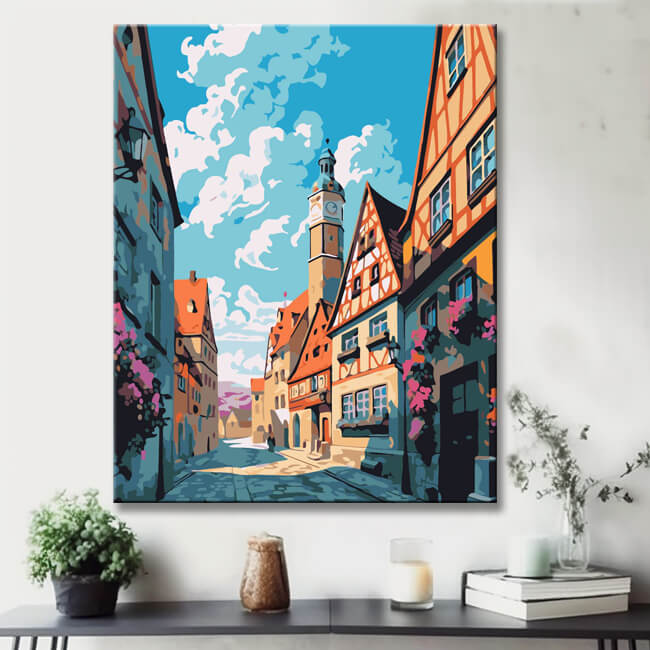 Rothenburg Ob Der Tauber Old Town Paint by Numbers