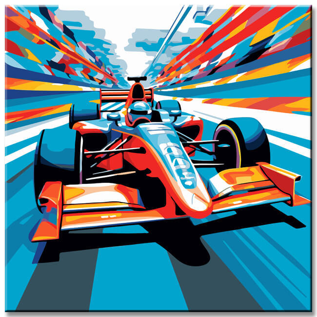 Formula 1 Modern Art Painting By Numbers