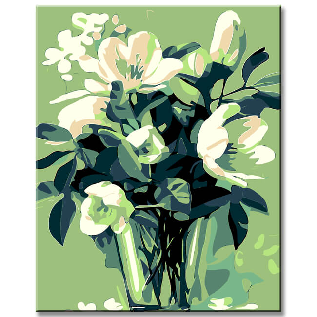 Painting by Numbers White Iris