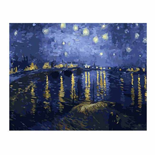 40*50cm  Van Gogh Sternennacht über der Rhone