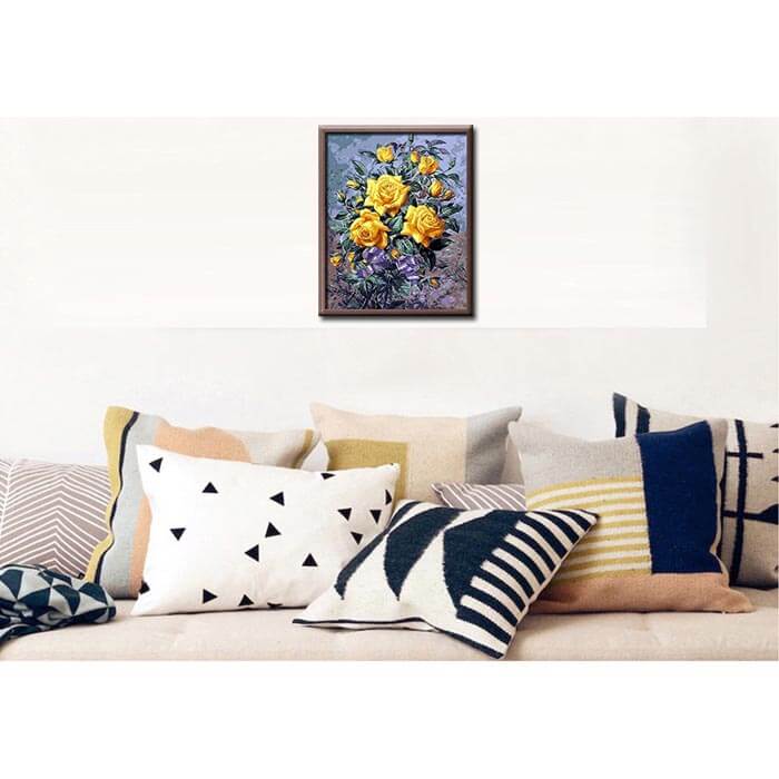 Paint By Numbers Yellow Roses